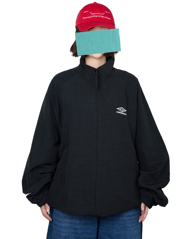 ssstein × UMBRO "LINEN NYLON TRACK JACKET〔BLACK〕"