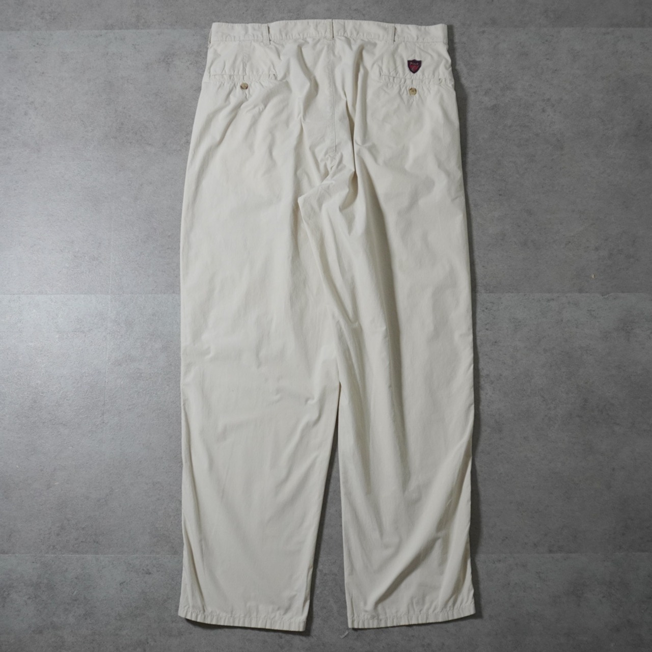 90s 初期型 USA製 Polo by Ralph Lauren POLO CHINO "Lightweight Twill" offwhite [W36L31相当] 古着 - 3