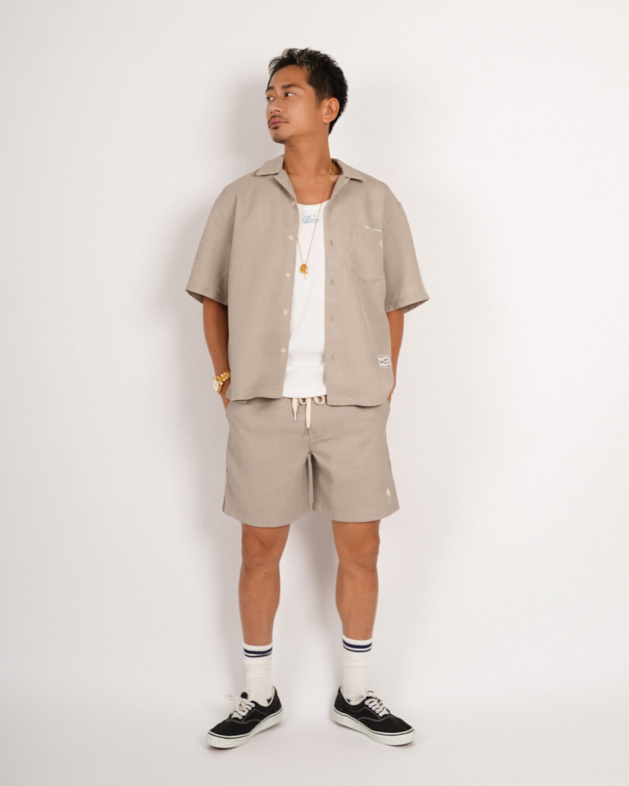 【#Re:room】SMALL WAFFLE SHORTS［REP328］