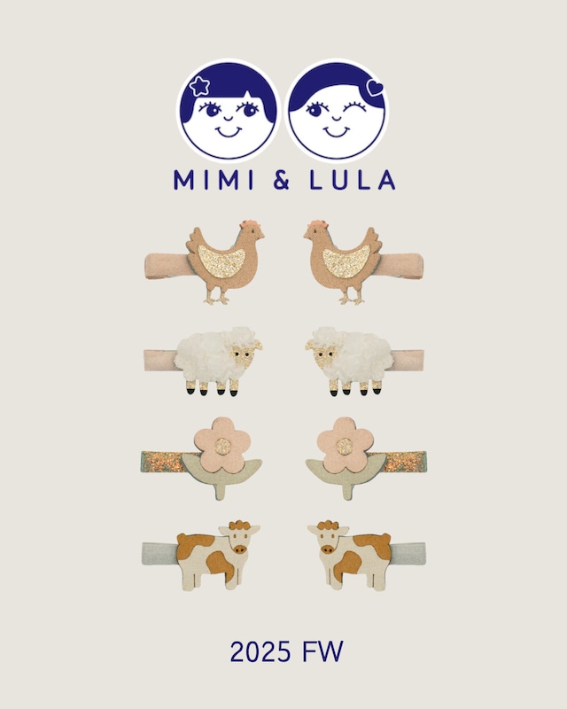 即納⌇大人気!再入荷【MIMI&LULA】Farm animal mini clips