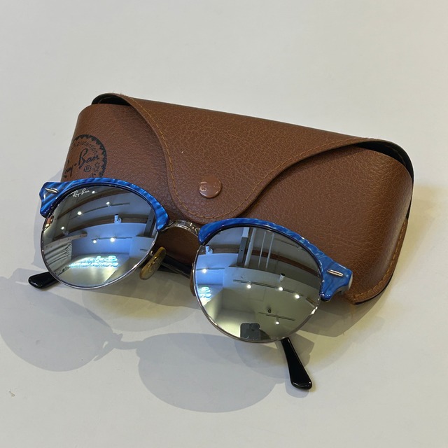 RAY BAN CLUBROUD FLASH LENS SUNGLASSES
