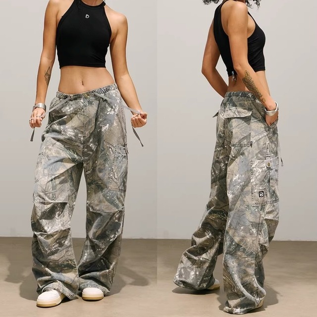 ツリーカモフラージュパターンユーティリティパンツ 1col   R01871