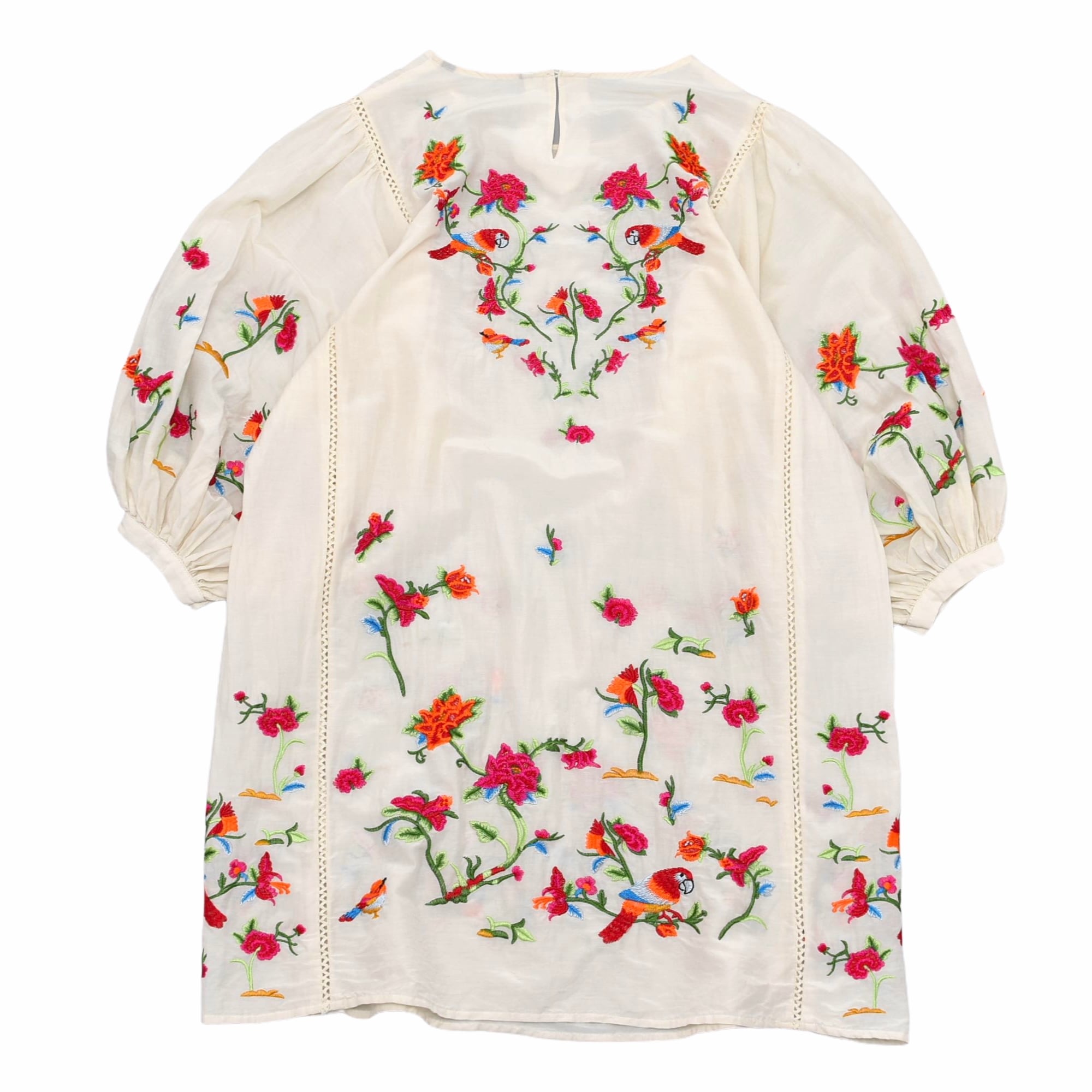 Flower embroidery tunic one-piece | 古着屋 grin days memory 【公式 ...