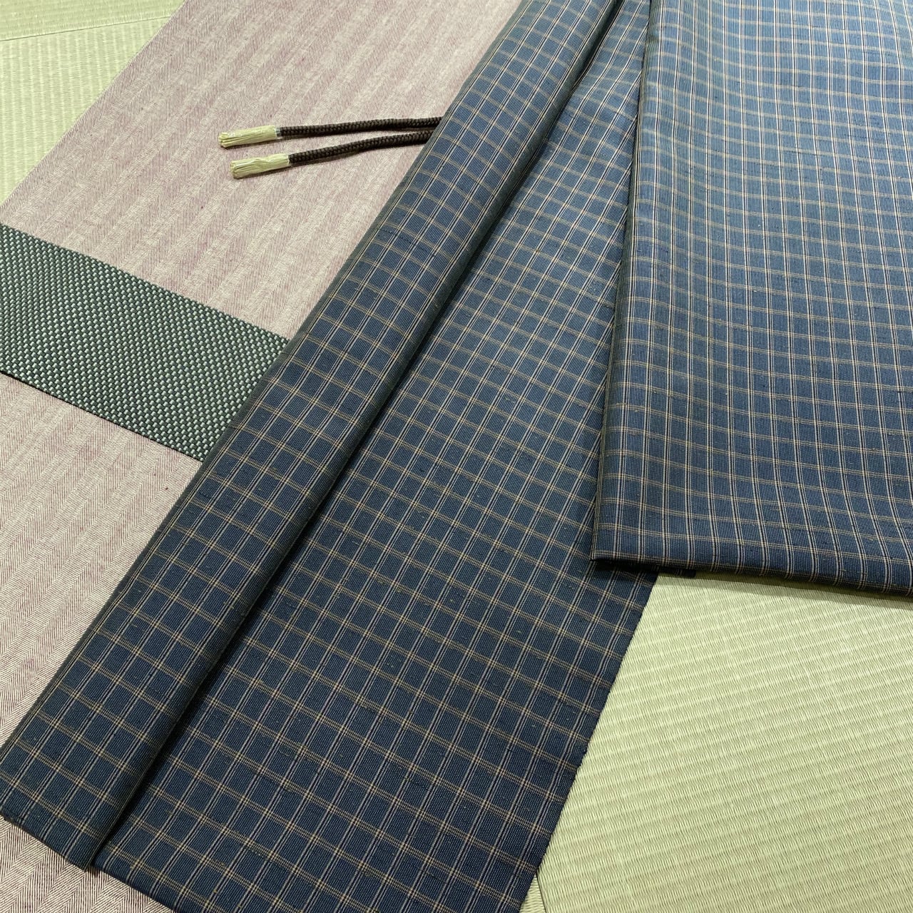 米沢織 ぜんまい格子 | きもののここち 透佳