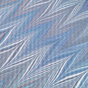 リバーシブル墨流し半巾帯 　[雨降る朝の散歩道 ]　矢羽柄×マーブル