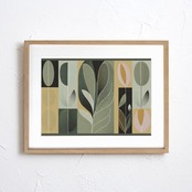 Botanical Geometry|自然とデザインが調和する北欧モダンアートポスター|心を整える癒しのボタニカルA3ポスター