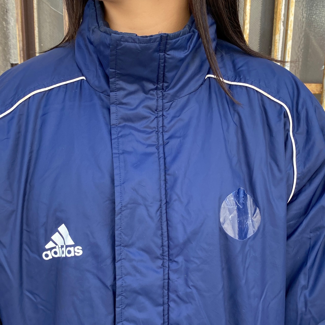 00年代 adidas アディダス キルティングライナー 中綿 ナイロンコート 