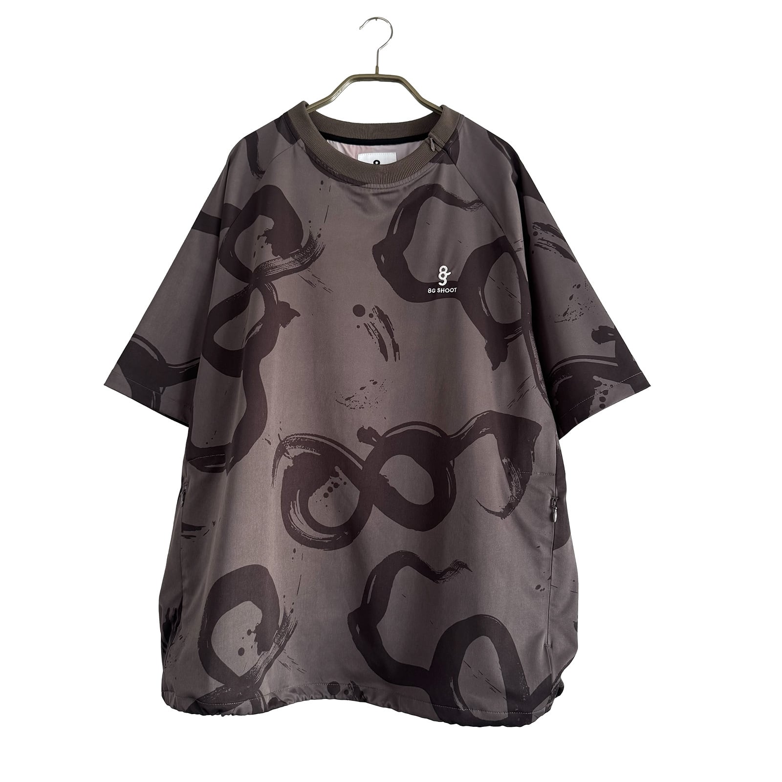 CALLIGRAPHY PATTERN S/S PISTE -GRAY-