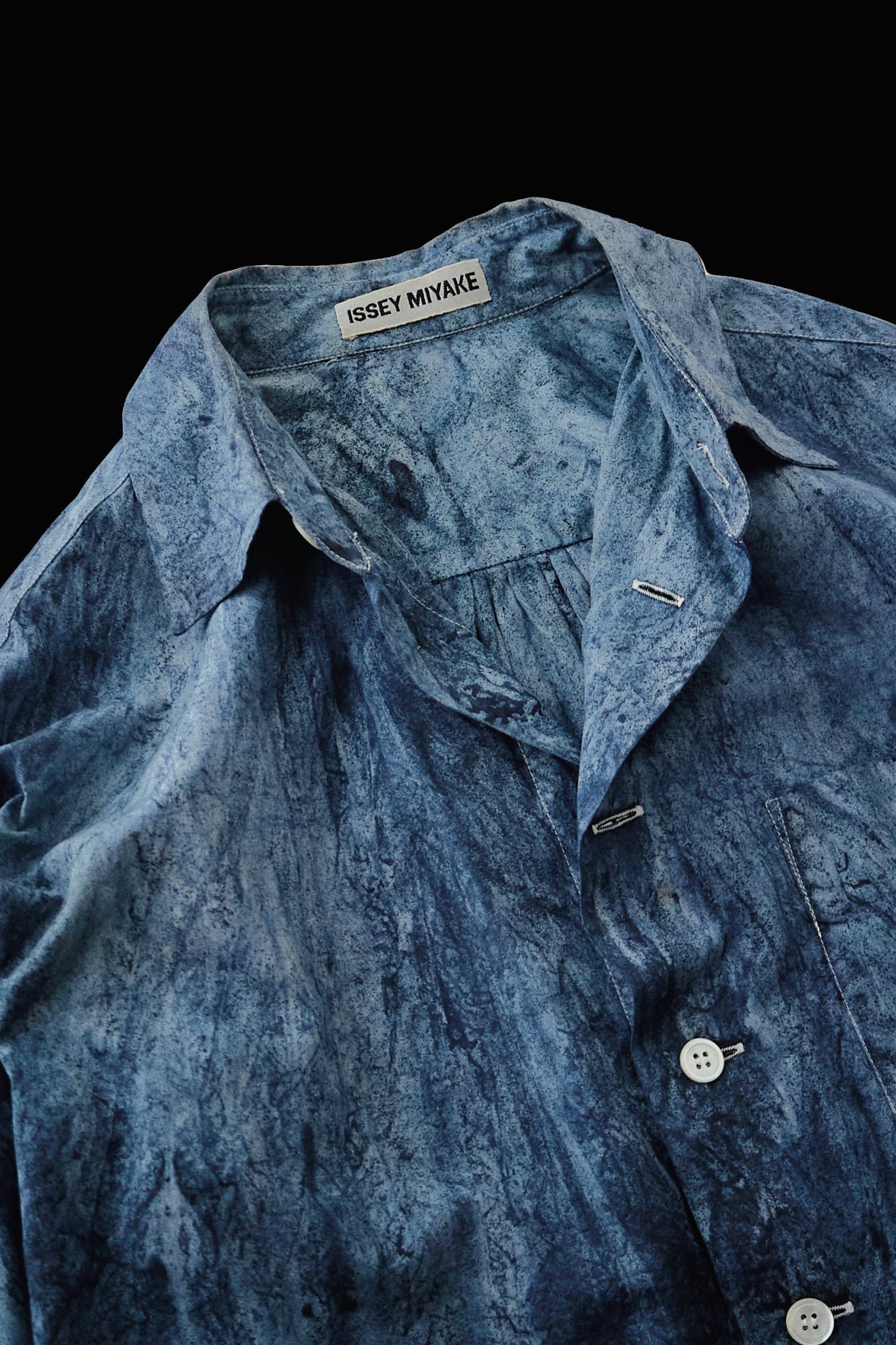 90s】ISSEY MIYAKE 製品染 LONG GATHERED SHIRT | Reben