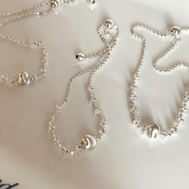 suzyaccシルバーブラッシュボールブレスレット