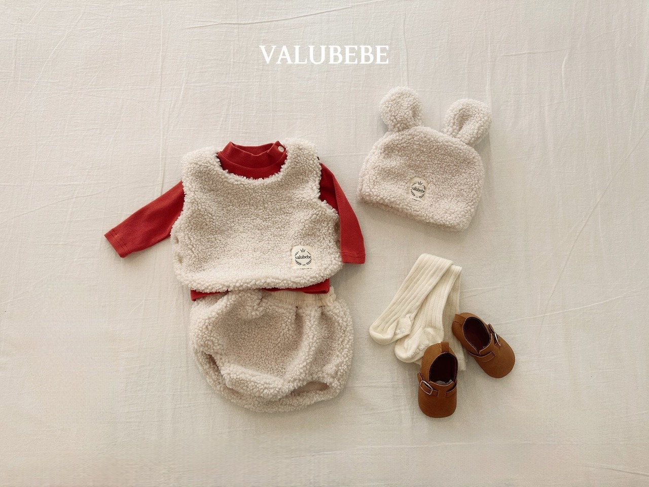 ベルベベ / valubebe / もこもこベーグルベスト / 韓国子供服 / ベビー / 26winter〖取寄〗*6M~18M*