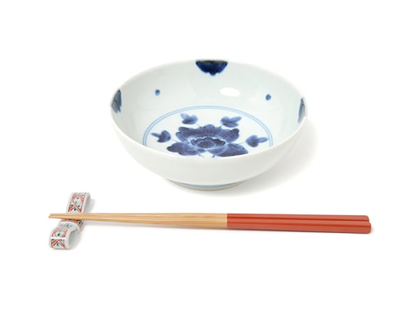 福珠窯 伊万里牡丹24センチ皿 染付伊万里牡丹なます皿 | 福珠窯ファクトリーショップ