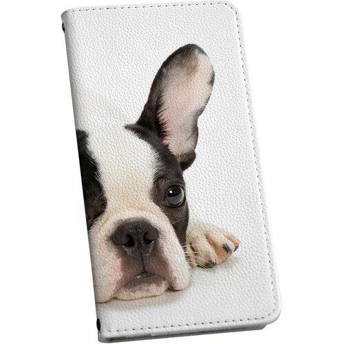 iphone7 ケース カバー 手帳 スマコレ 手帳型 レザー 手帳タイプ 革 スマホケース スマホカバー 000889 アニマル 犬 フレンチブルドック 78
