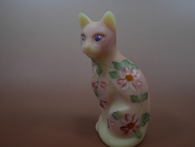 FENTON Glass　フェントン　ウランガラスの猫　１