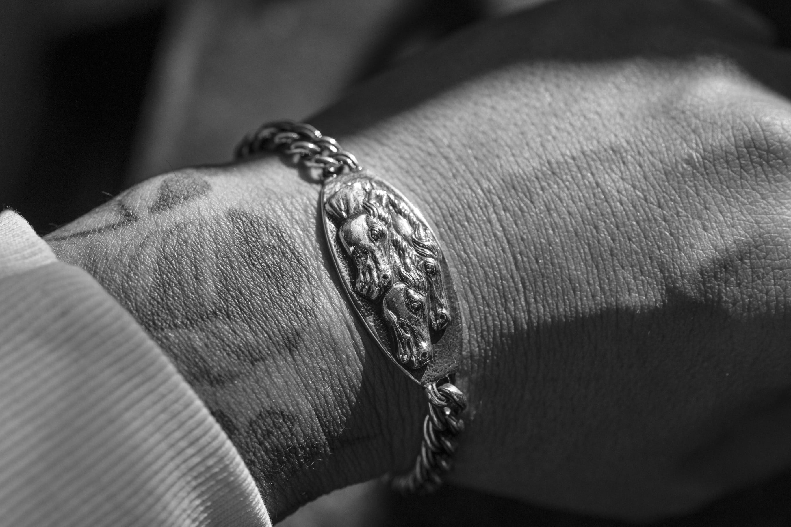 horse plate bracelet silver (S.M.L.XL) | Peanuts&Co