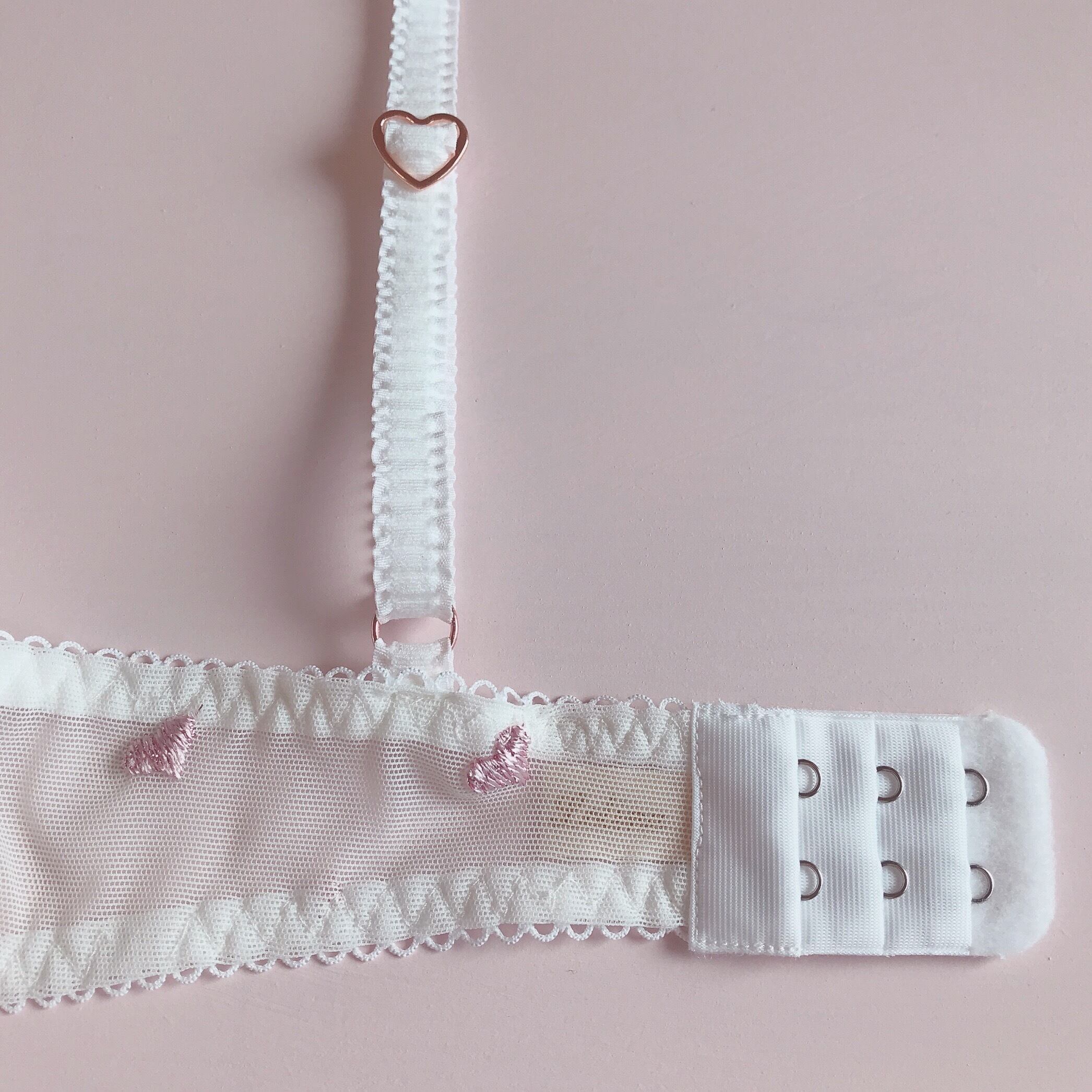 pink hearts bralette