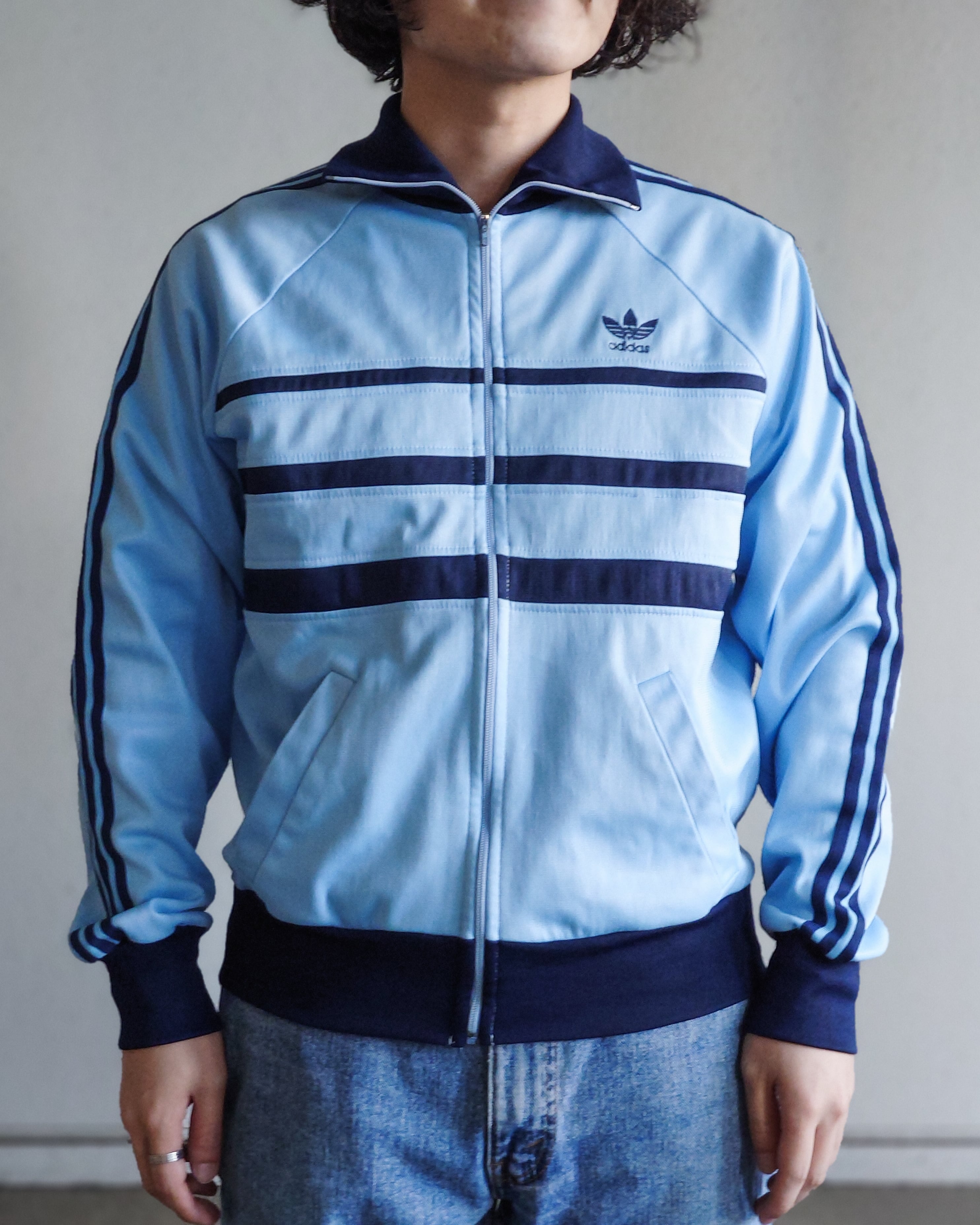 80s 70s トップス adidas Black × Red Jacket Track adidas Vintage 70-80s jacket track トップス