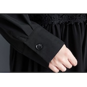 レーストリム ティアード ワンピース 00160