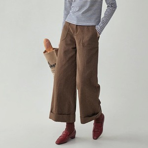 rétro brown straight pants