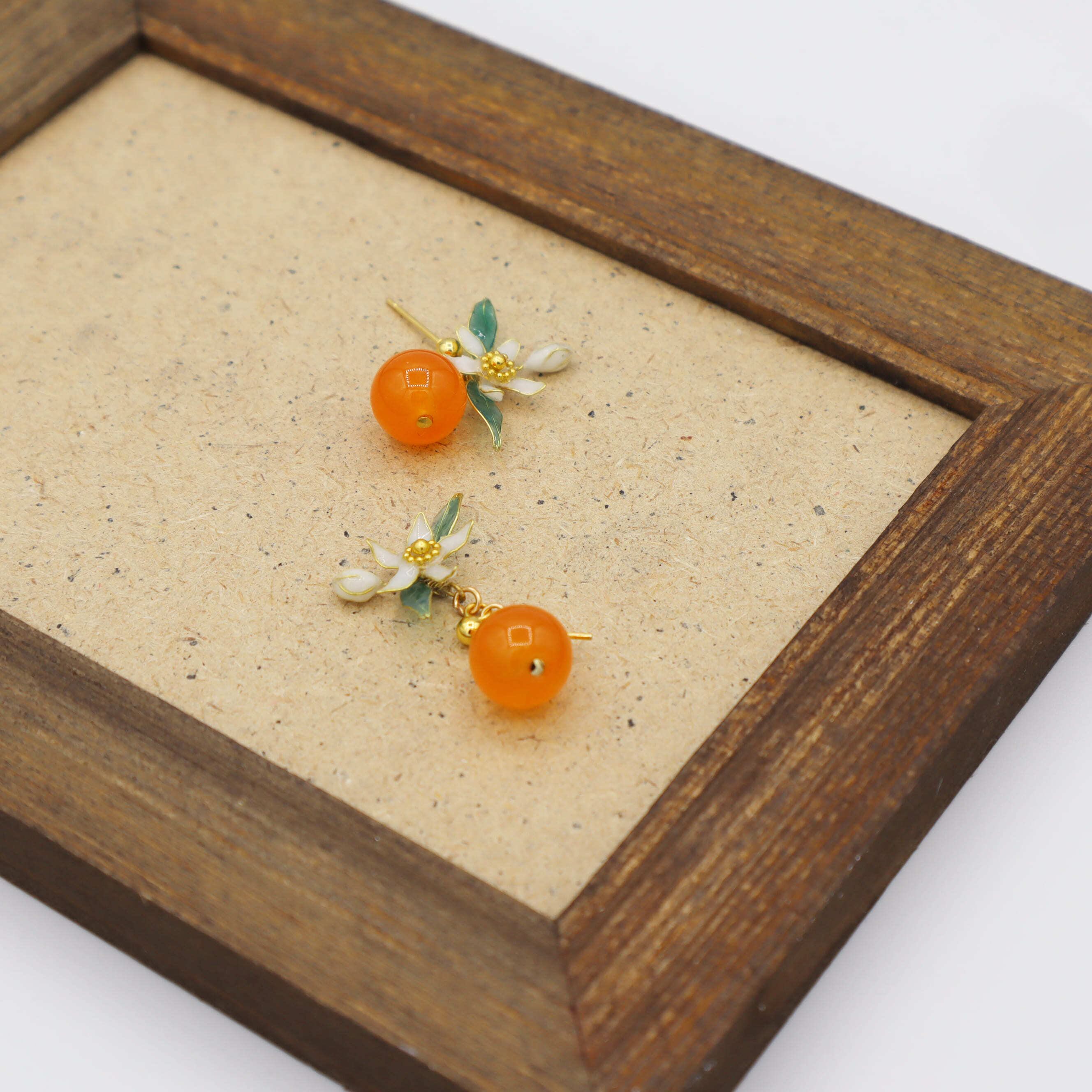 orangeピアス（orange jade）