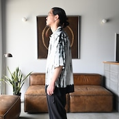 KUON / Arimatsu Shibori Camp Collar Shirt