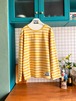 human/予約【noonoosoom】Stripe Long Sleeve T-Shirt （yellow）