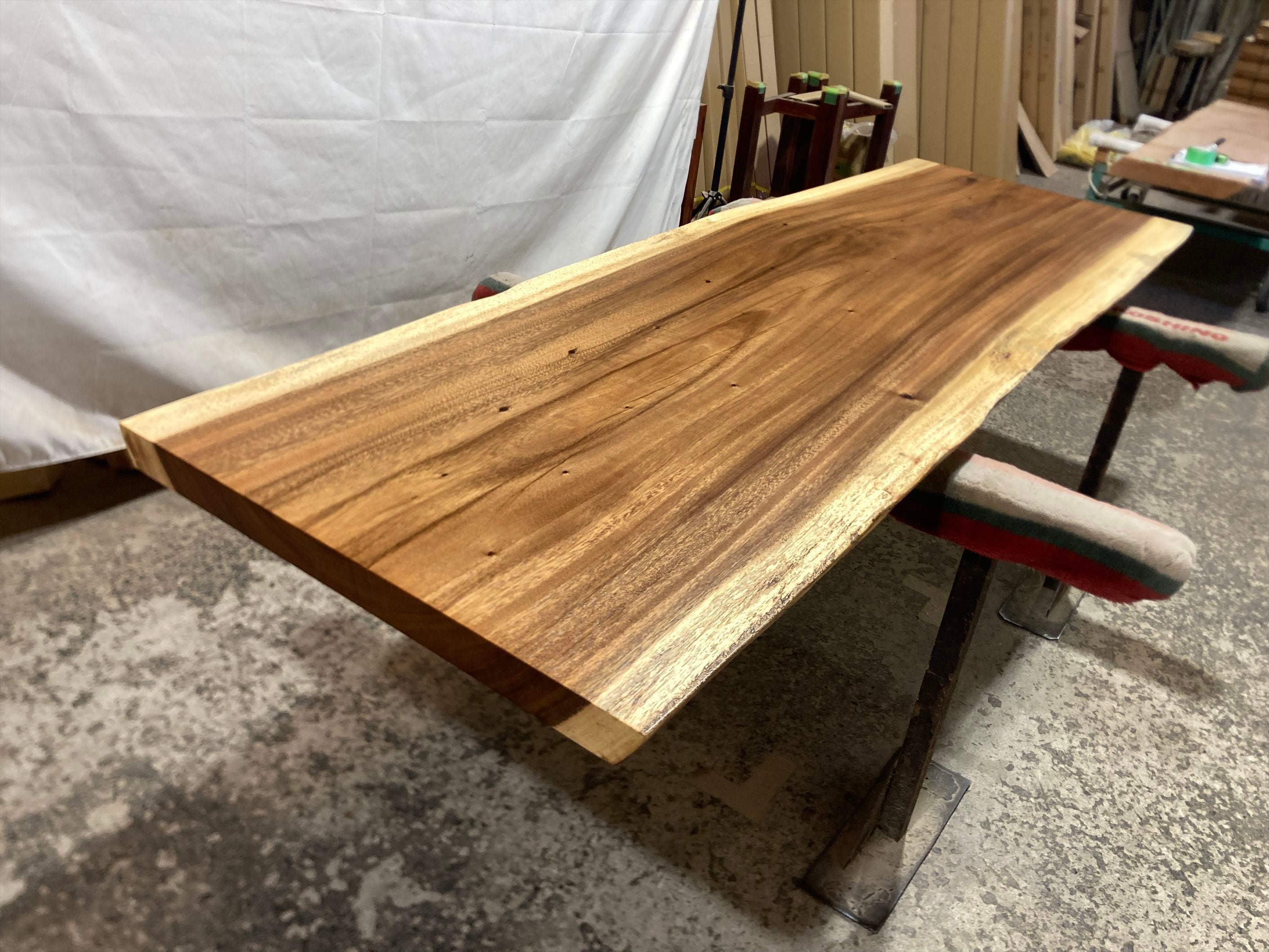 モンキーポッド9262 一枚板無垢 乾燥材 2340x660-660x52mm 天板のみ