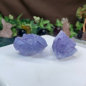 48.(小)5個セット☆幻想的な色合い☆ヤオガンシャン産・パープルフローライト原石