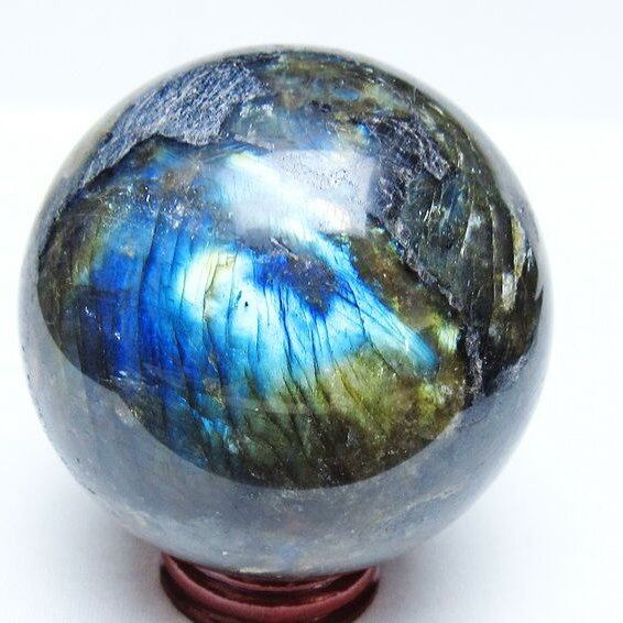 ラブラドライト 丸玉 74mm スフィア 一点物 151-9183