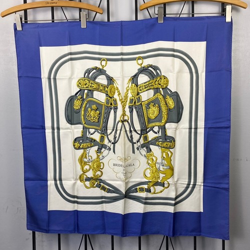 ◎.HERMES CARRE90 SILK SCARF BRIDES de GALA par MADE IN FRANCE/エルメスカレ90シルク100%スカーフ(式典用馬勒) 2000000065199