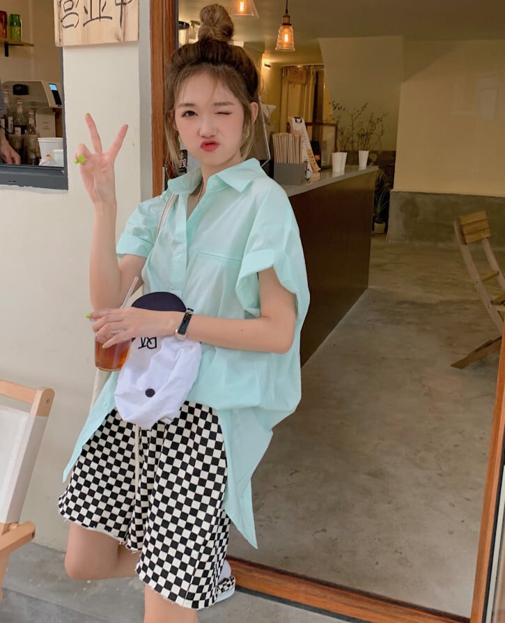 グリーンシャツ 薄手ジャケット サマートップス 夏物 モンロー84391339008