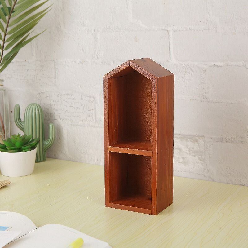 収納 ラック 木製 卓上収納 ハウス型 ディスプレイラック 小物収納