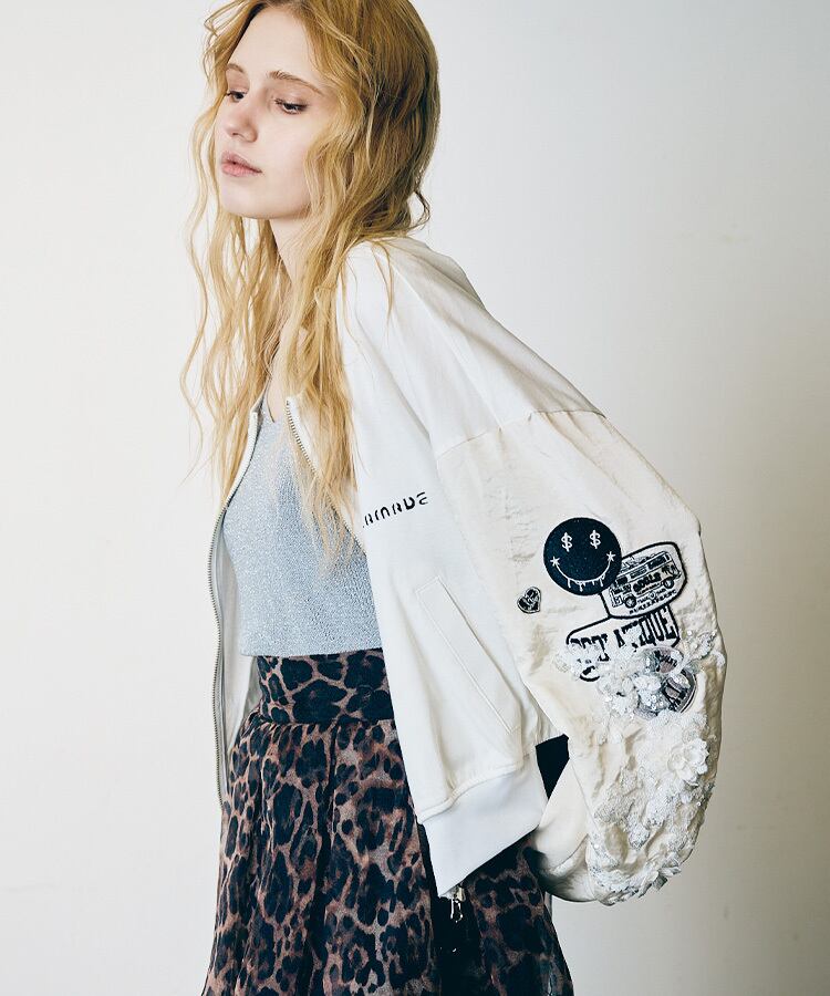 COOLA クーラ レースデザインジップアップジャケット スカート OUTER | COOLA | クーラ