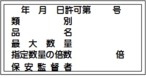 年月日許可、類別、品名、最大数量、指定数量の倍数、保安監督者　スチール普通山　SM10