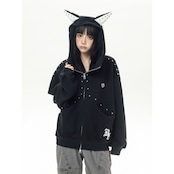 ストリート 悪魔の角 ジップパーカー T1972