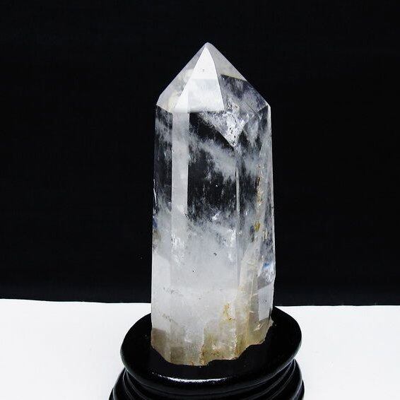 水晶 六角柱 水晶 ポイント 台座付属 一点物 152-3768