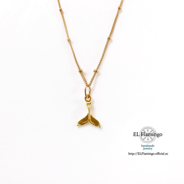 Dolphin tail Necklace /14KGF