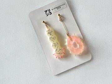 ホーリーブルーカルセドニー macrame earrings | PAY ID