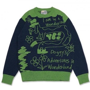 [YOUTHBATH] Gentleman Doggy Knit _ Peacock Green 正規品 韓国ブランド 韓国通販 韓国代行 韓国ファッション  ニット