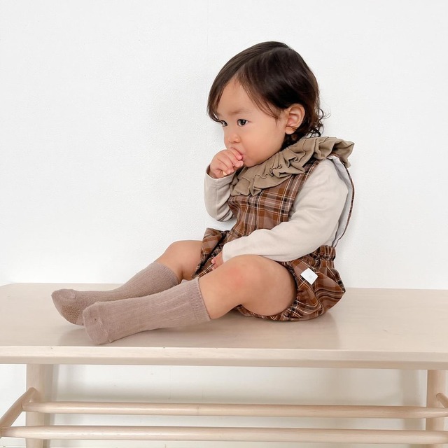 【取寄】タータンチェックがおしゃれで上品なロンパース