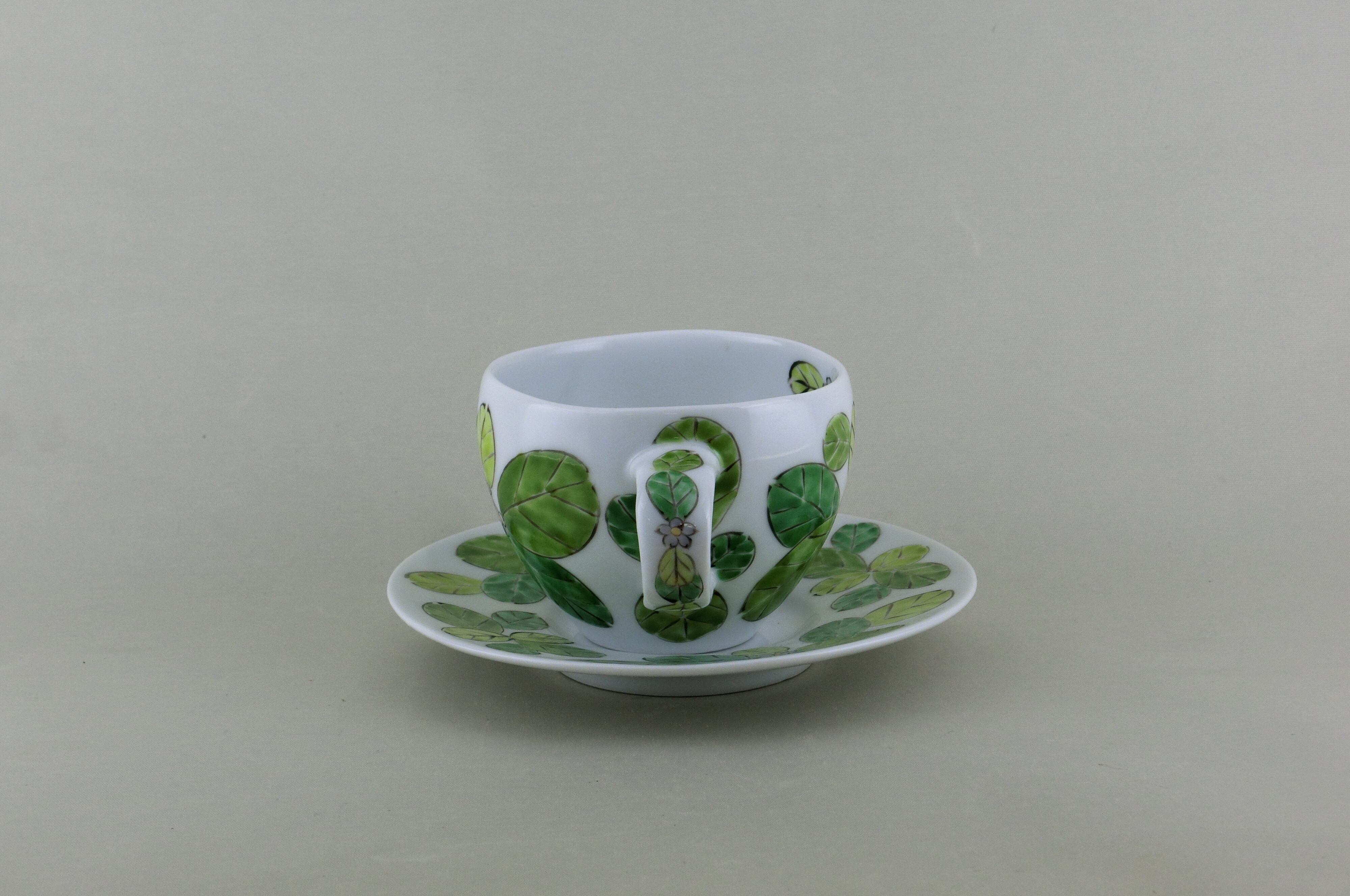 ミント　コーヒー碗皿