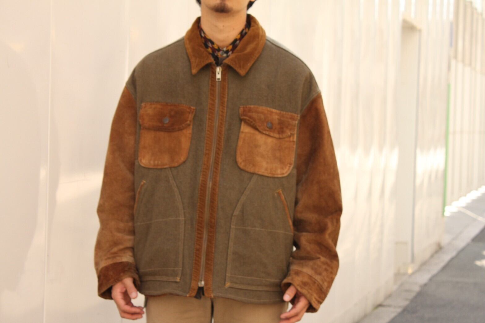 90s SOVIET Wool×Leather Jacket Italy製 | VOLAR