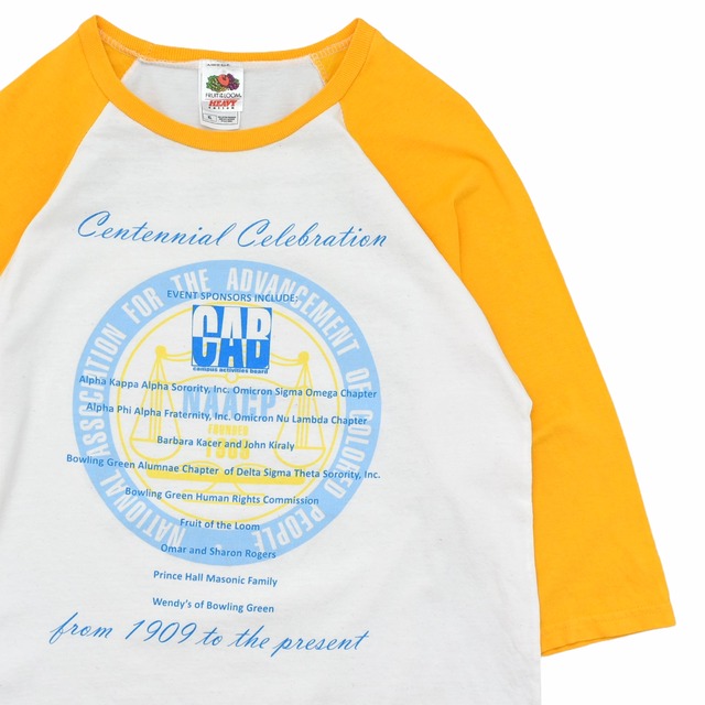 FRUIT OF THE LOOM NAACP raglan T-shirt