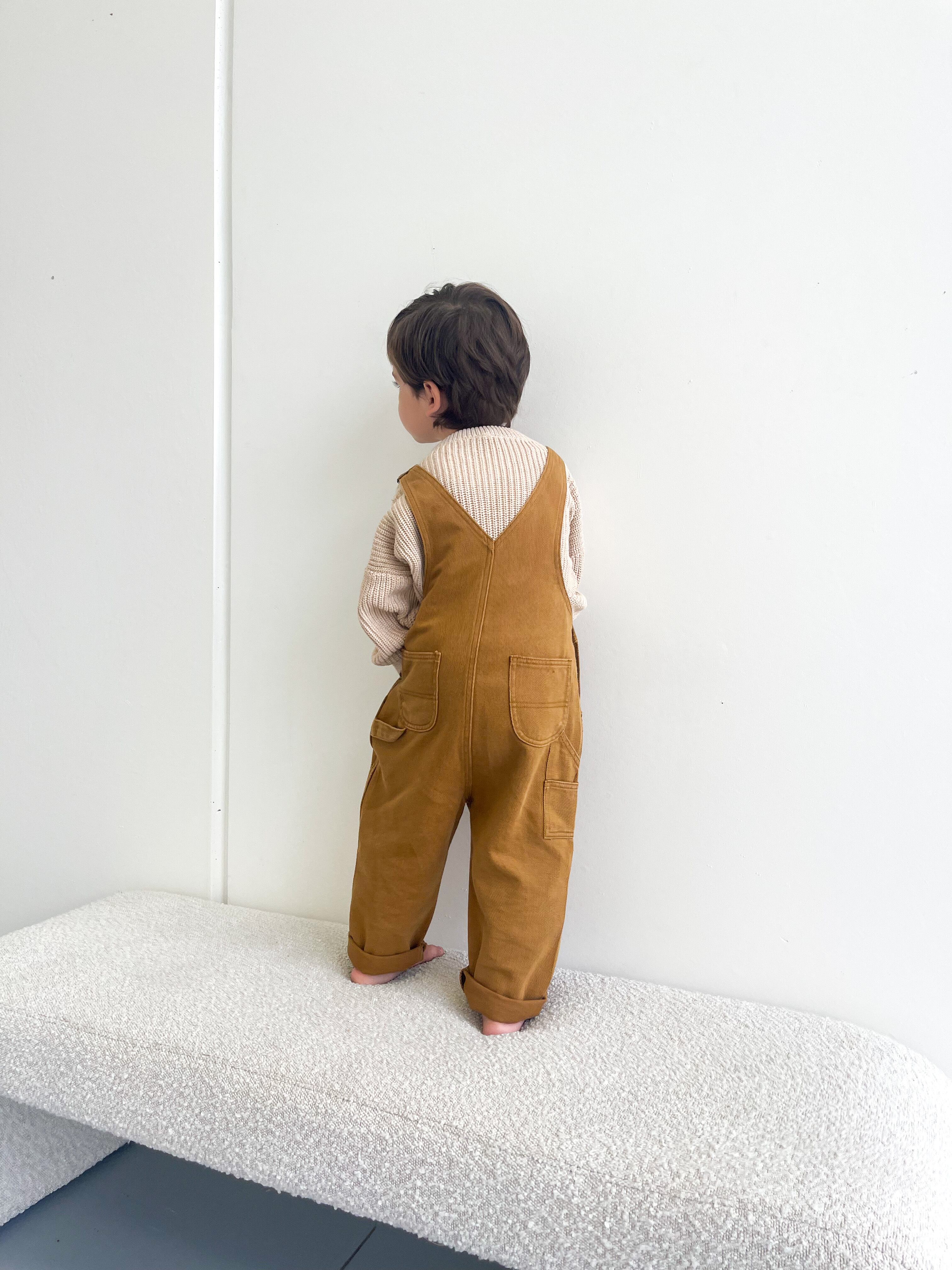 Twin Collective /CARPENTER OVERALL-FADED TAN | littlebonheur