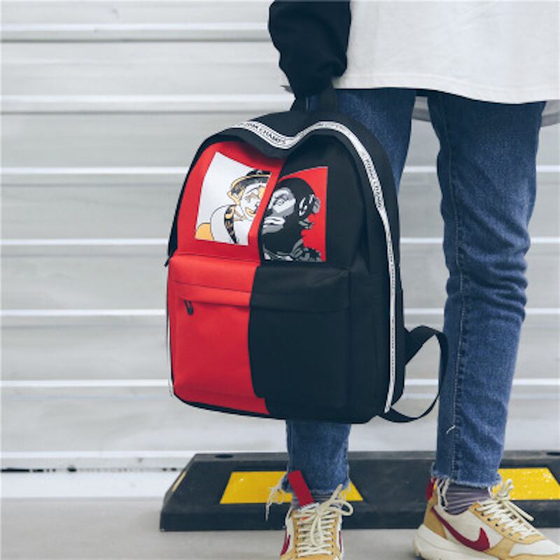 ピエロ リュック リュックサック オルチャン 韓国 赤 黒