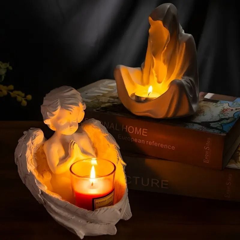 キャンドルスタンド 祈りの天使 ロウソク立て 燭台 かわいい オブジェ