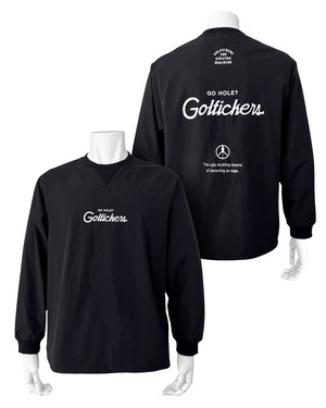 [HOLE 619] HOOD HAT × Golfickers Pullover -Black-
