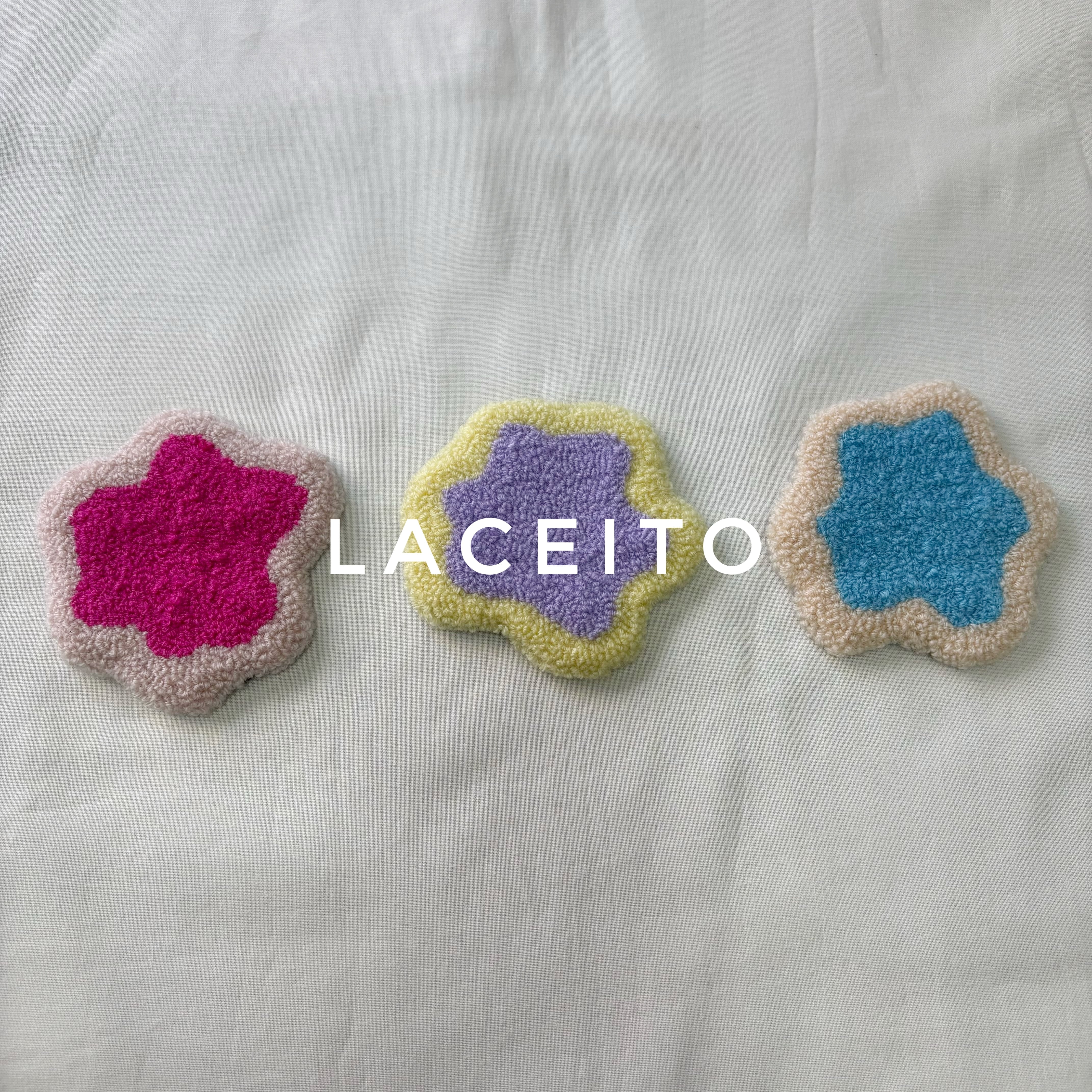 コースター インテリア 韓国風 パンチニードル | Laceito