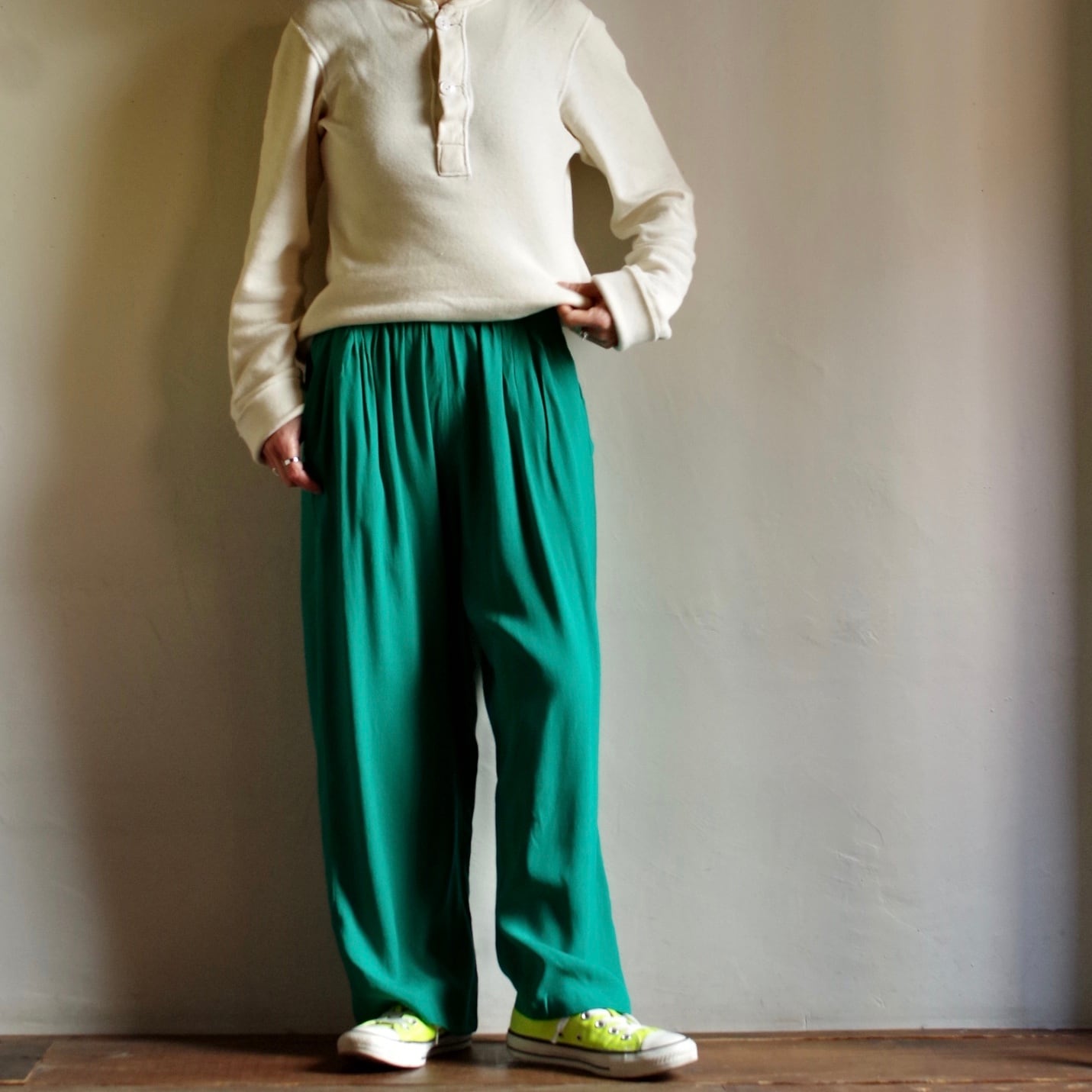 Select Item / Polyester & Rayon Color Pants / ポリレーヨン カラーパンツ