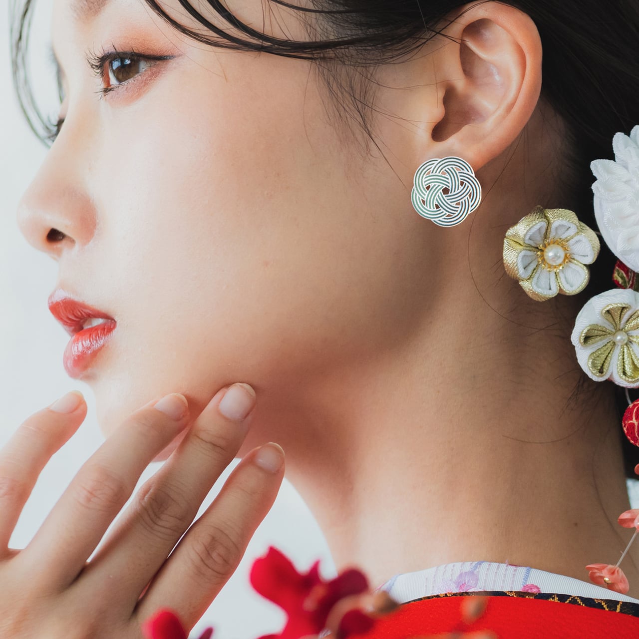 水引 梅結び［ピアス/イヤリング］ | Aer［アエル］｜あなたが纏う空気